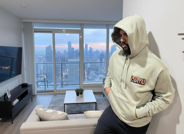 Olive Patchwork Hood