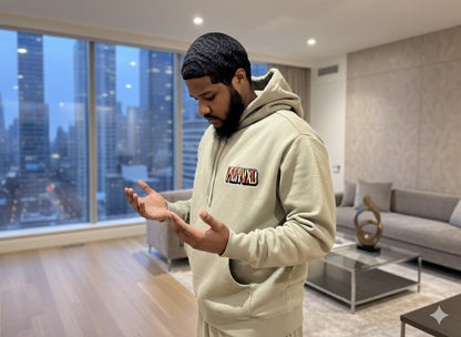 Olive Patchwork Hood