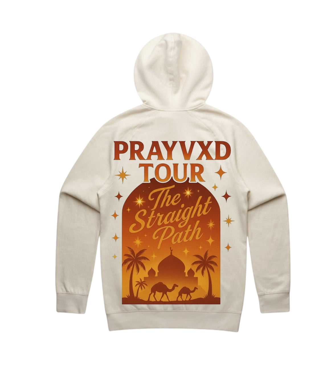 PRAYVXD Orange "Straight Path" Tour Hoodie